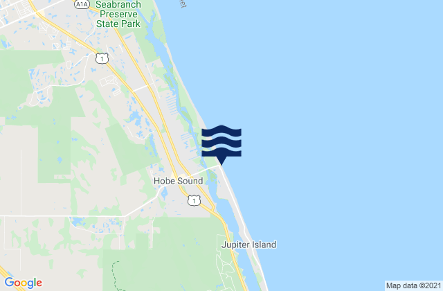 Mapa de mareas Hobe Sound Beach, United States