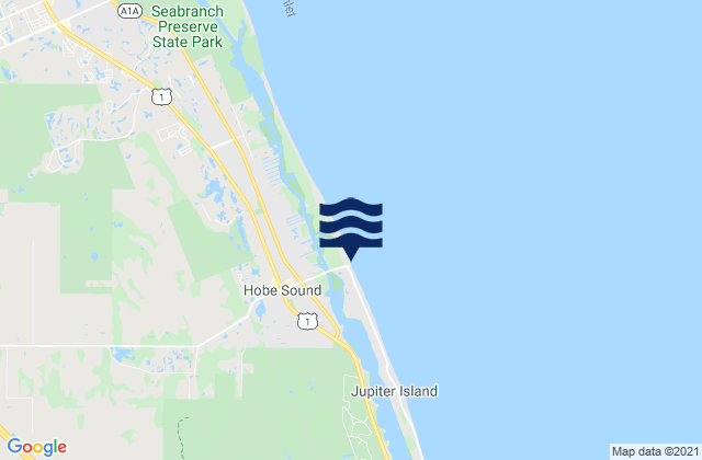 Mapa de mareas Hobe Sound Bridge, United States