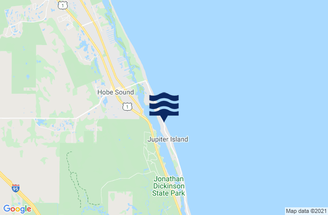 Mapa de mareas Hobe Sound/The Refuge, United States
