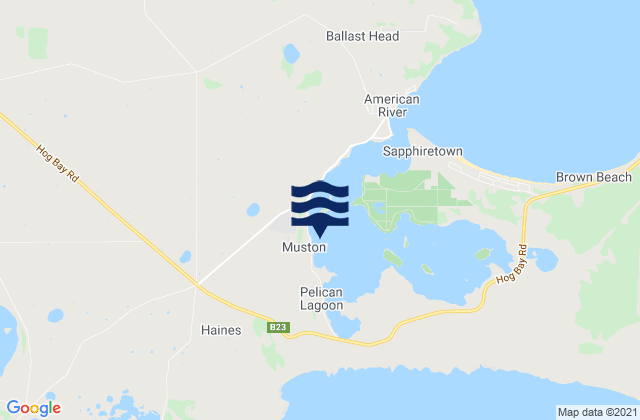 Mapa de mareas Hog Bay, Australia