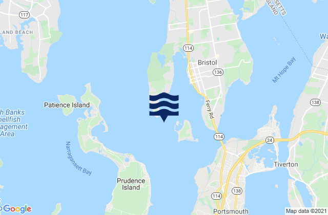 Mapa de mareas Hog Island northwest of, United States