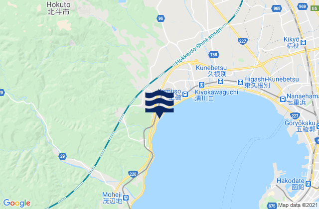 Mapa de mareas Hokuto-shi, Japan
