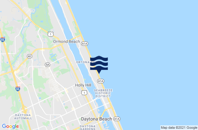 Mapa de mareas Holly Hill, United States