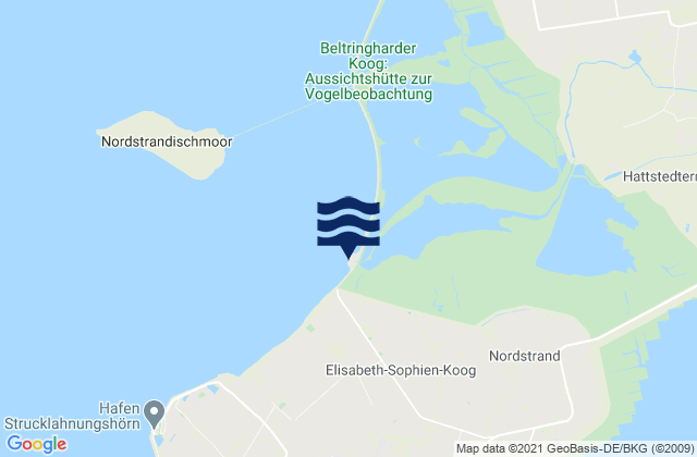 Mapa de mareas Holmer Siel, Denmark