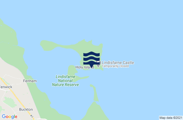 Mapa de mareas Holy Island, United Kingdom