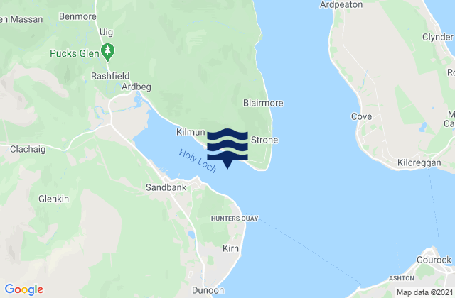 Mapa de mareas Holy Loch, United Kingdom