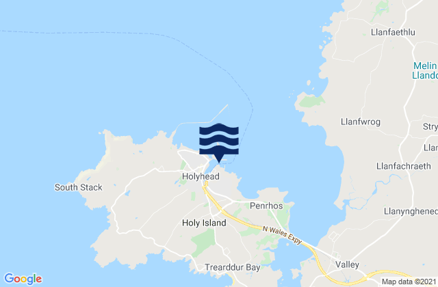 Mapa de mareas Holyhead, United Kingdom