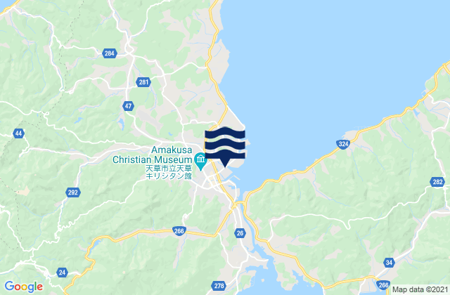 Mapa de mareas Hondomachi-hondo, Japan