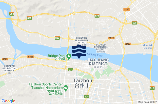 Mapa de mareas Hongjia, China