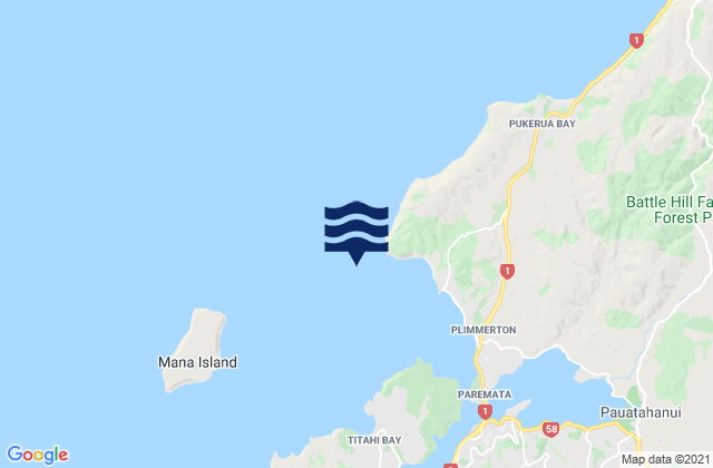 Mapa de mareas Hongoeka Bay, New Zealand