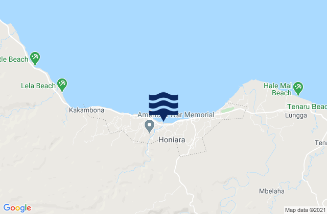 Mapa de mareas Honiara, Solomon Islands