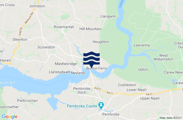 Mapa de mareas Hook, United Kingdom