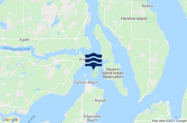 Mapa de mareas Hope Island, United States