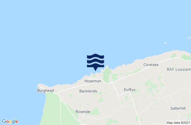 Mapa de mareas Hopeman, United Kingdom