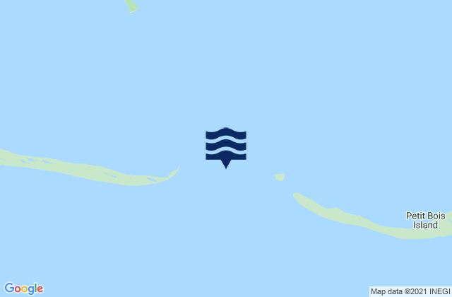 Mapa de mareas Horn Island Petit Bois Island between, United States
