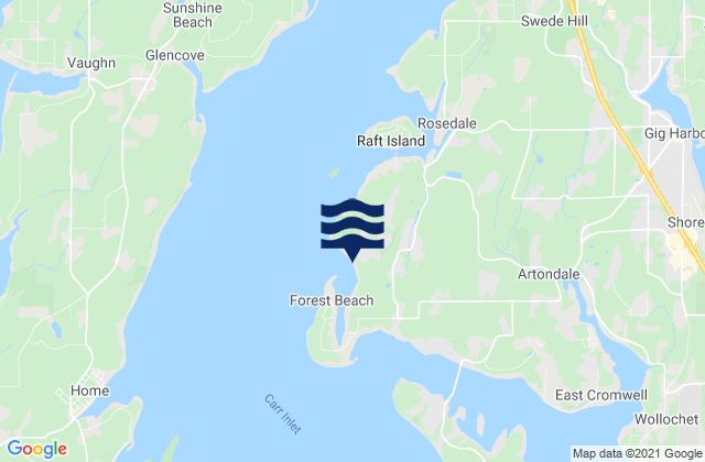 Mapa de mareas Horsehead Bay Carr Inlet, United States