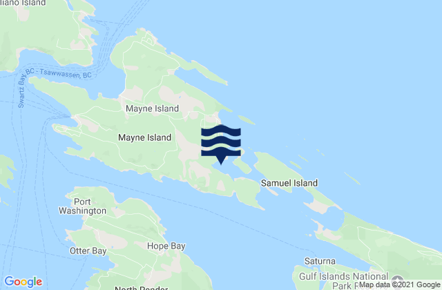Mapa de mareas Horton Bay, Canada