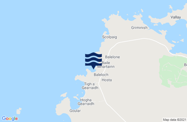 Mapa de mareas Hosta, United Kingdom