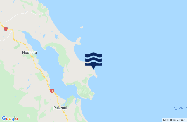 Mapa de mareas Houhora Bay, New Zealand