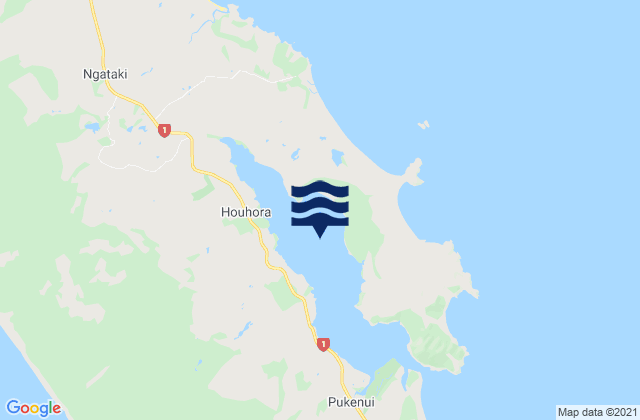 Mapa de mareas Houhora Harbour, New Zealand