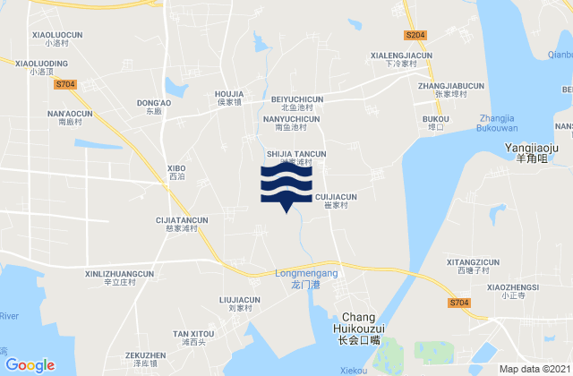 Mapa de mareas Houjia, China