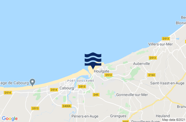 Mapa de mareas Houlgate, France