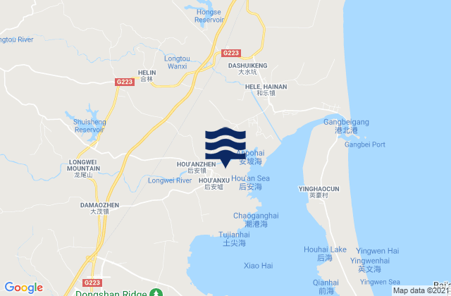 Mapa de mareas Hou’an, China