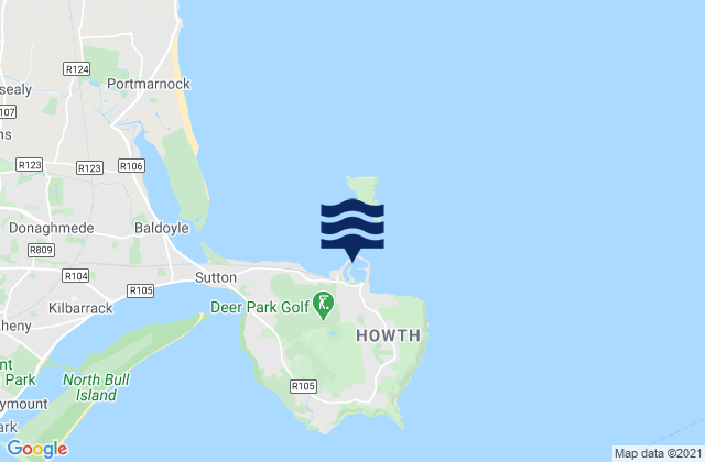 Mapa de mareas Howth Harbour, Ireland