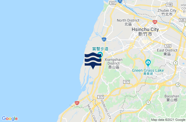 Mapa de mareas Hsinchu County, Taiwan