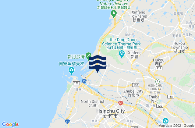 Mapa de mareas Hsinchu, Taiwan