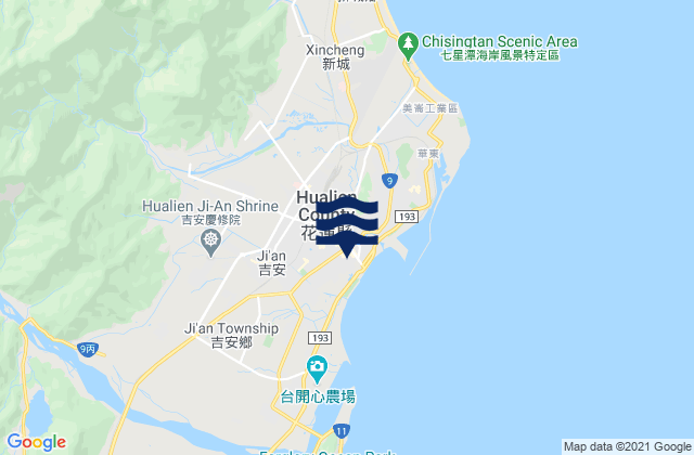 Mapa de mareas Hualian, Taiwan