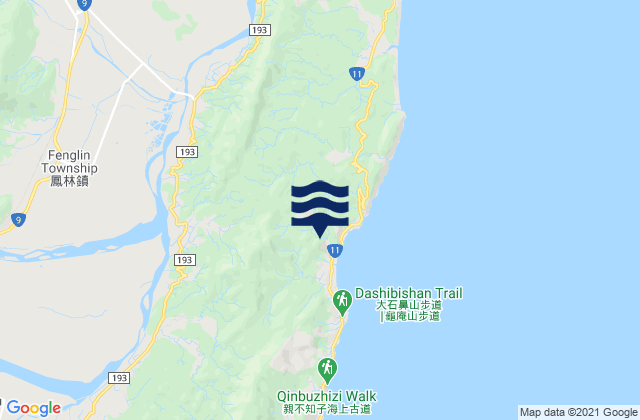 Mapa de mareas Hualien, Taiwan