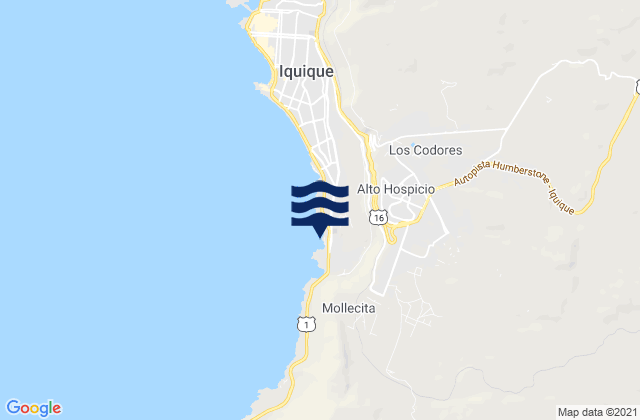 Mapa de mareas Huayquique, Chile