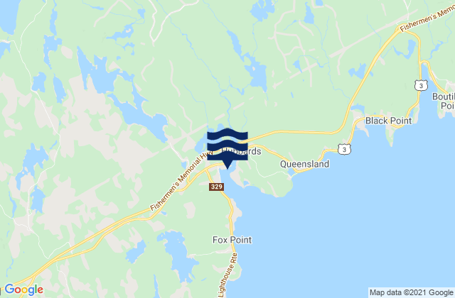 Mapa de mareas Hubbards, Canada