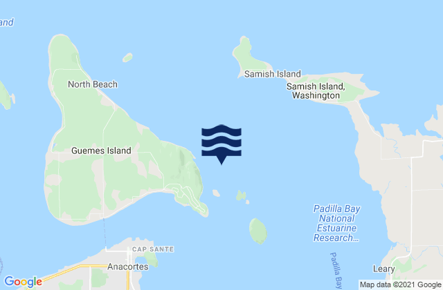 Mapa de mareas Huckleberry Island 0.5 mile north of, United States