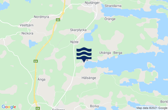 Mapa de mareas Hudiksvalls Kommun, Sweden