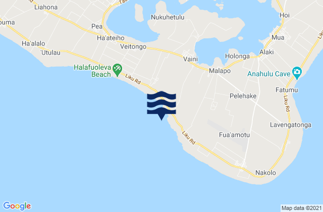 Mapa de mareas Hufangalupe Beach, Tonga