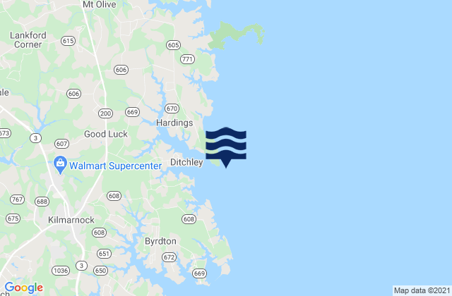 Mapa de mareas Hughlett Point, United States