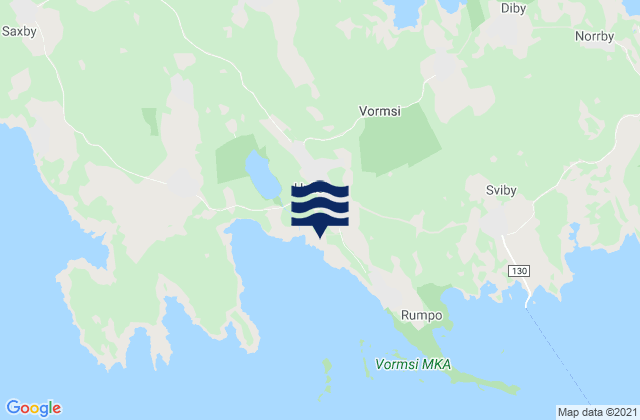 Mapa de mareas Hullo, Estonia