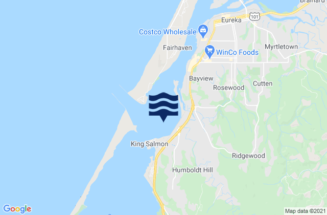 Mapa de mareas Humboldt Bay, United States
