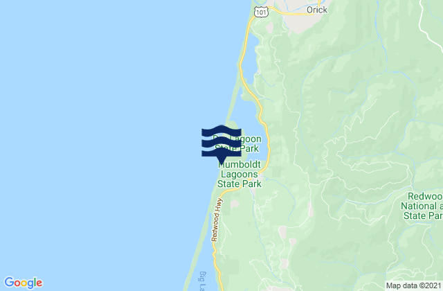 Mapa de mareas Humboldt Lagoons State Park, United States