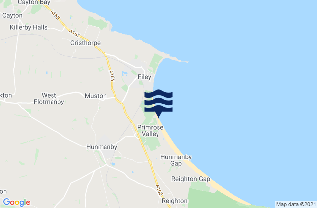 Mapa de mareas Hunmanby, United Kingdom