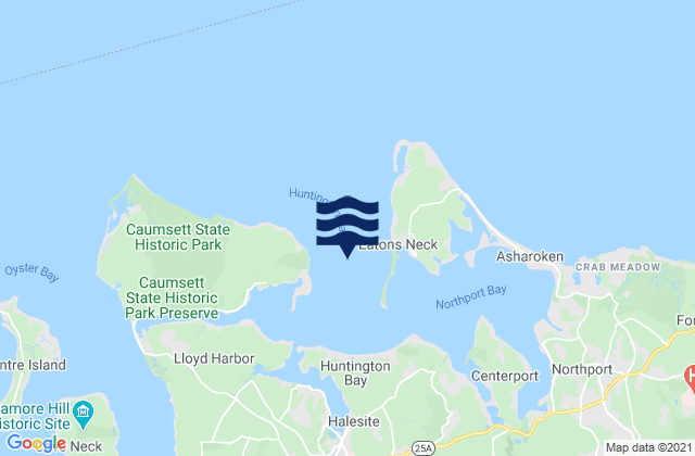 Mapa de mareas Huntington Bay off East Fort Point, United States