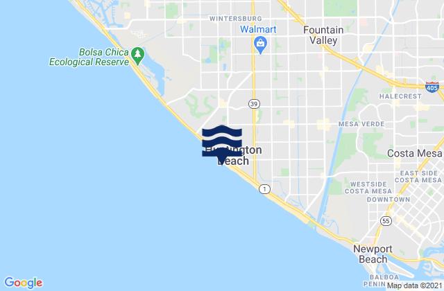 Mapa de mareas Huntington Pier, United States