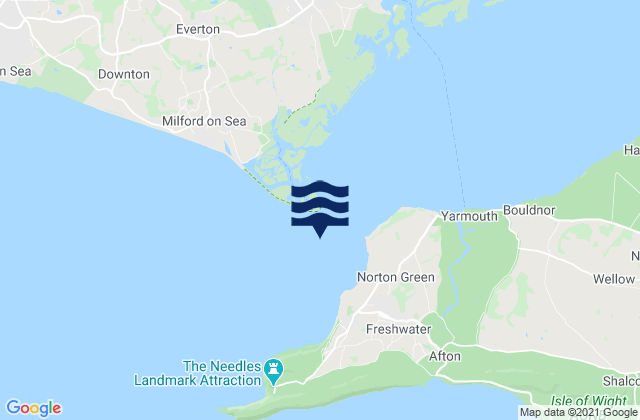 Mapa de mareas Hurst Point, United Kingdom