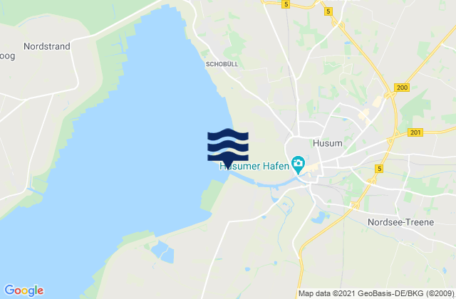 Mapa de mareas Husum, Denmark