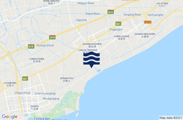 Mapa de mareas Huxiaoqiao, China