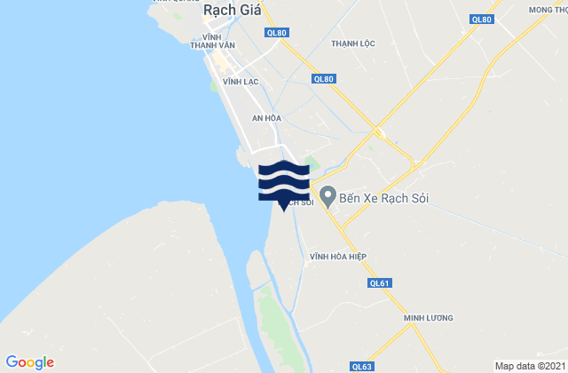 Mapa de mareas Huyện Châu Thành, Vietnam