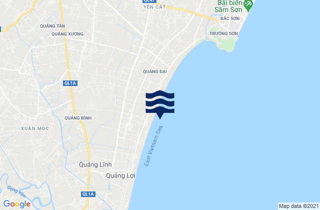 Mapa de mareas Huyện Quảng Xương, Vietnam