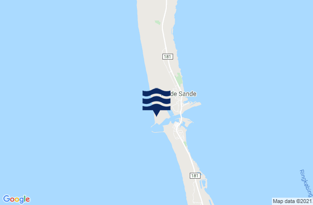 Mapa de mareas Hvide Sande North Beach, Denmark